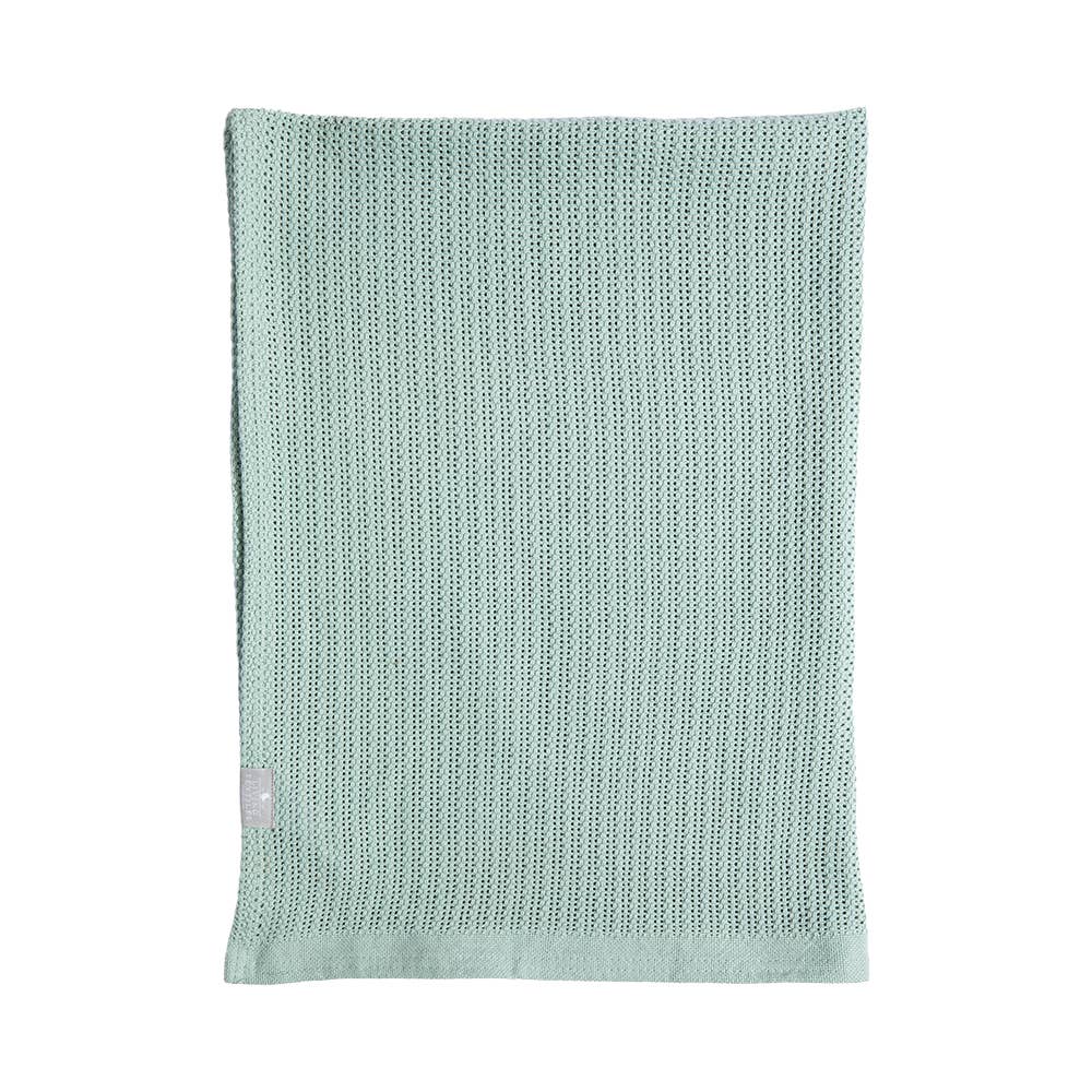 Living Textiles - Bassinet Cotton Cellular Blanket - Sage