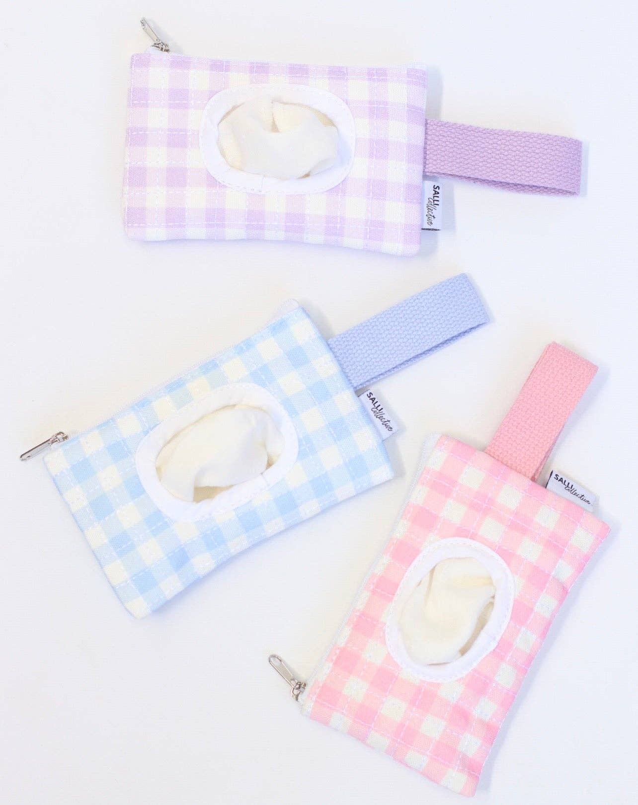SALLI COLLECTIVE - Dolly baby wipes set - Lilac Gingham