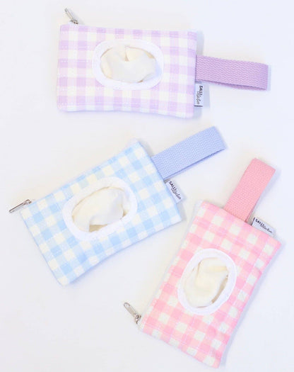 SALLI COLLECTIVE - Dolly baby wipes set - Lilac Gingham