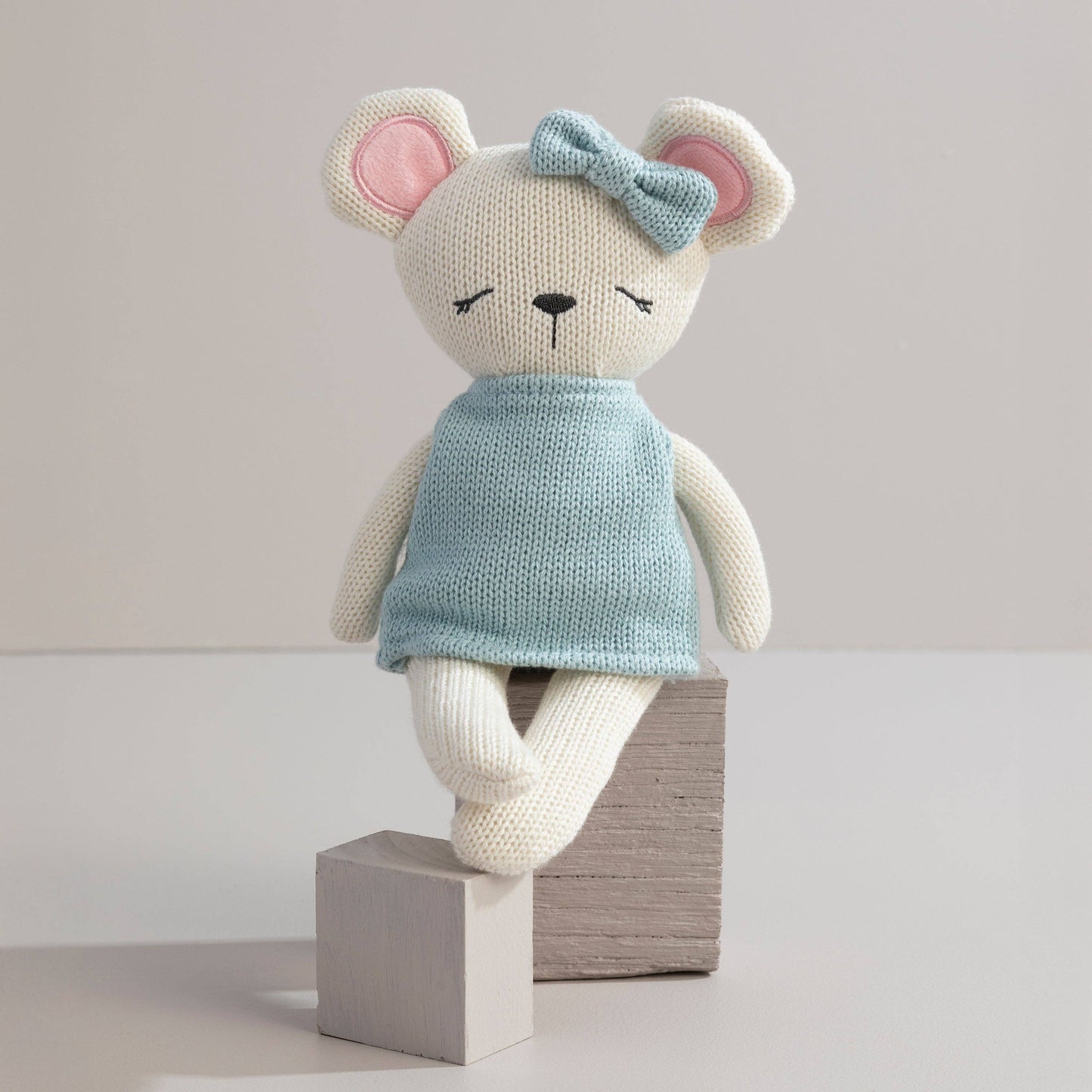 Living Textiles - Knitted Animal Toy- Molly the Mouse
