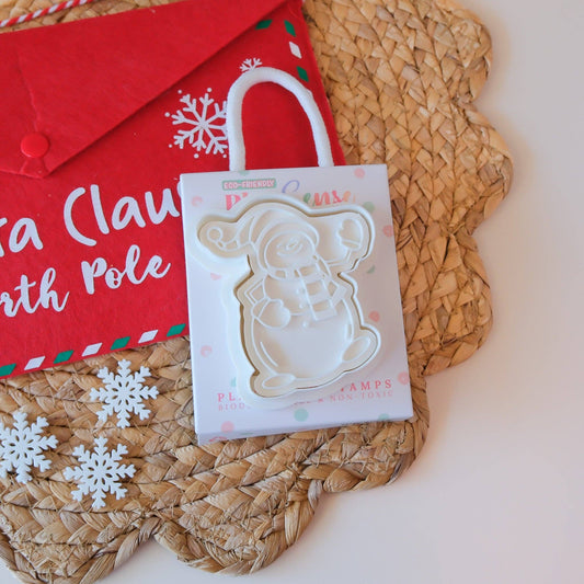 Play Sense - Eco Playdough Stamp | Christmas | Snowman One