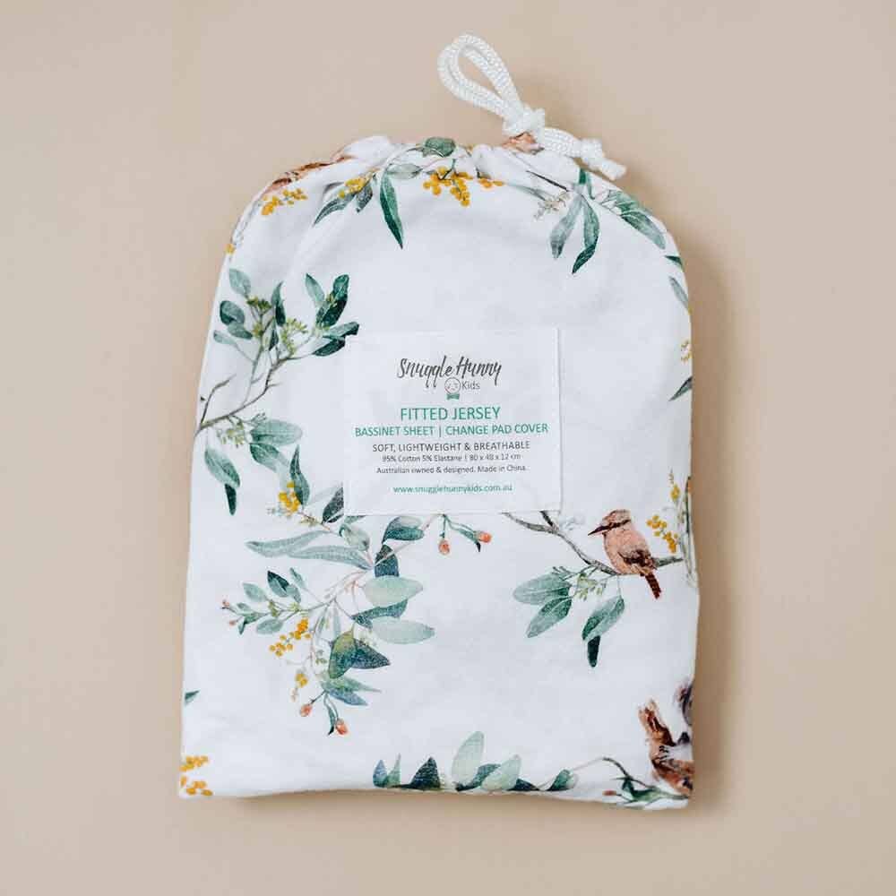 Snuggle Hunny - Eucalypt Bassinet Sheet / Change Pad Cover