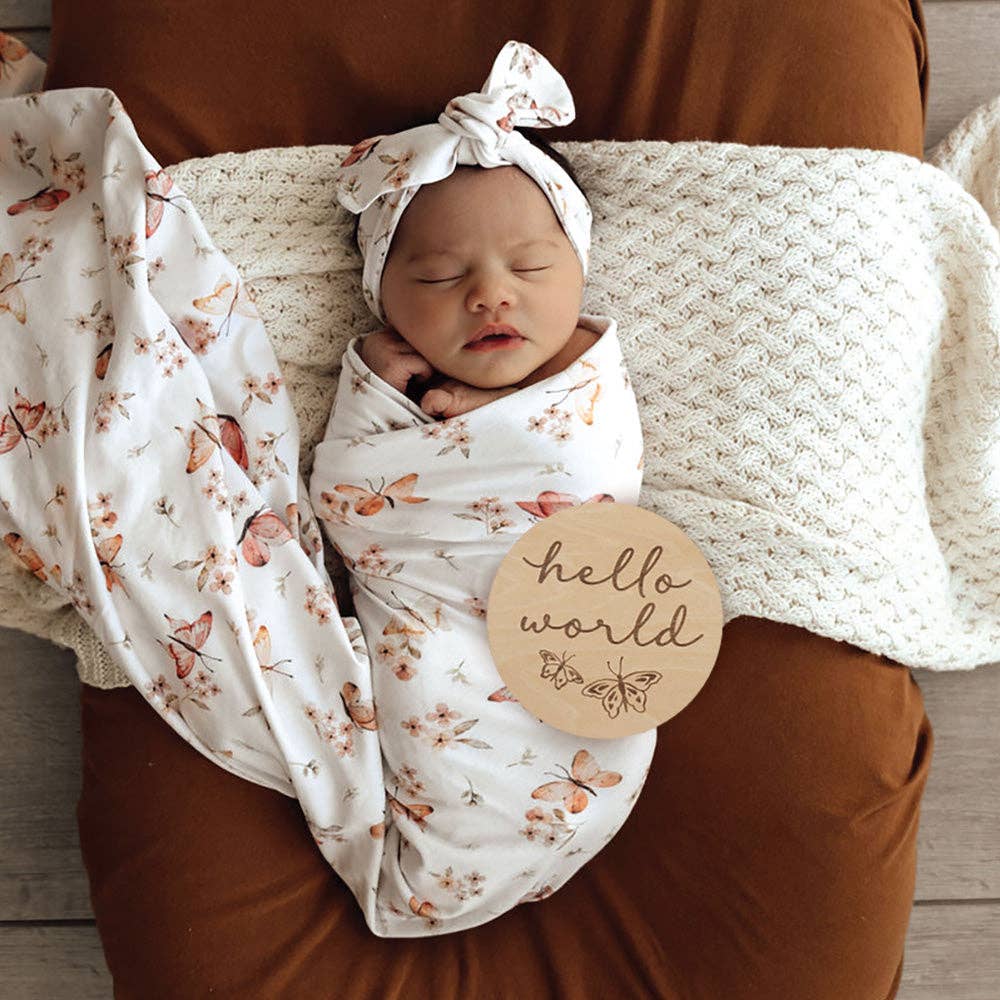 Snuggle Hunny - Butterfly Wooden Milestone Cards