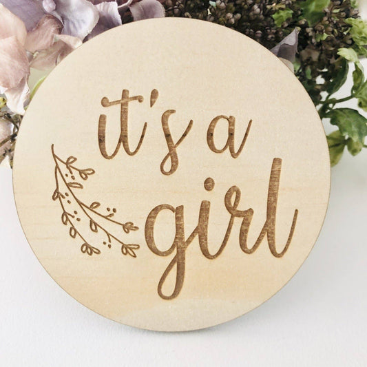 Timber Tinkers - It's a Girl Botanical - 10cm