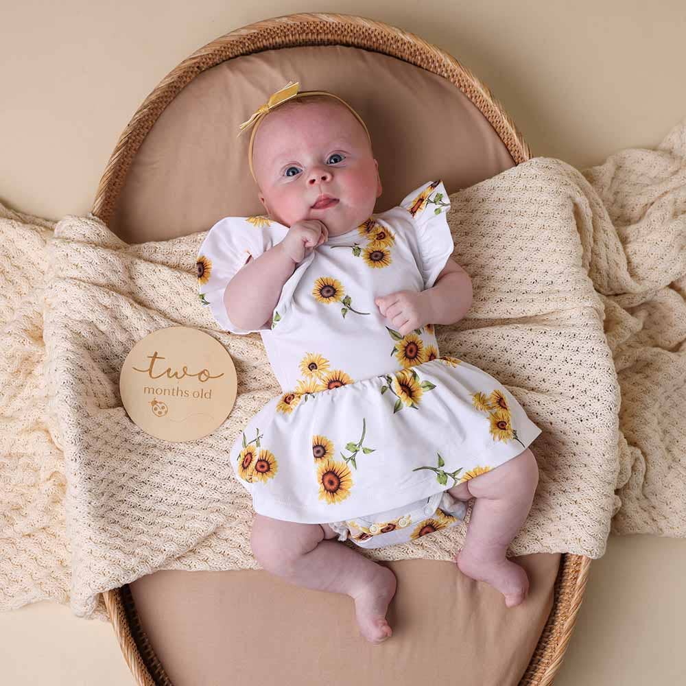 Sunflower Short Sleeve Organic Dress