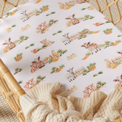 Snuggle Hunny - Farm Organic Bassinet Sheet / Change Pad Cover