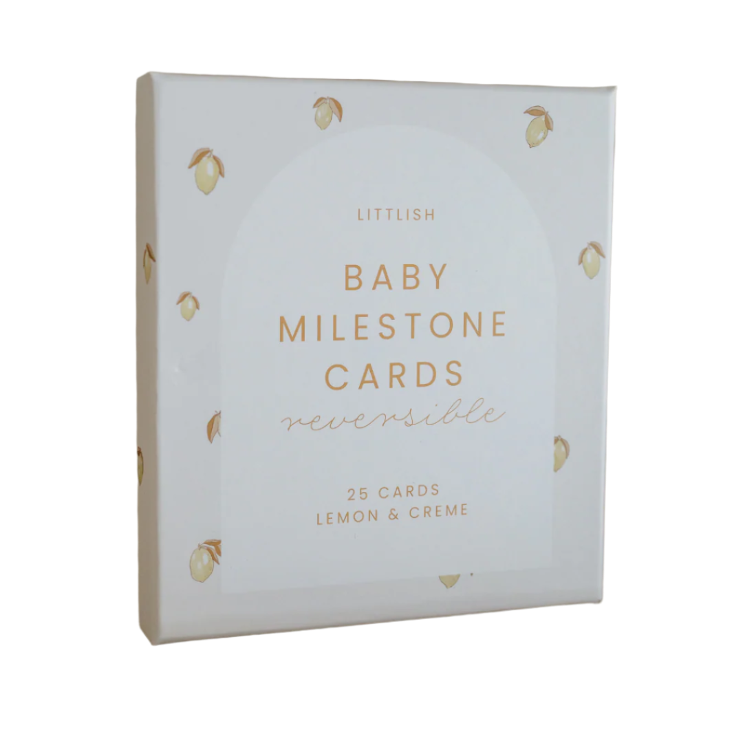 The Beige Collective - Baby Milestone Cards | Lemon & Creme