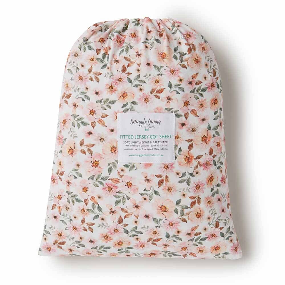 Snuggle Hunny - Spring Floral Fitted Cot Sheet