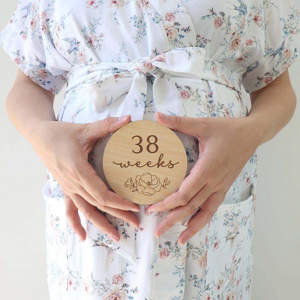 Snuggle Hunny - Bloom Pregnancy Wooden Milestone Cards