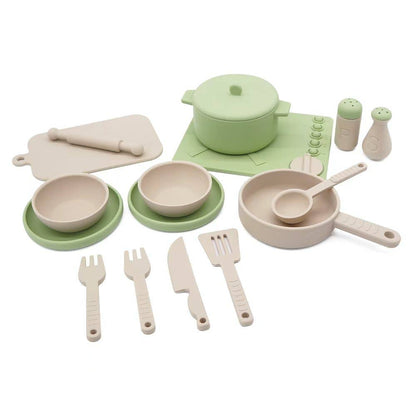ToysLink - Green Silicone Cookware Set
