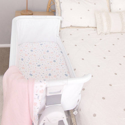 Living Textiles - Organic Muslin 2pk Cradle Fitted Sheet - Botanical