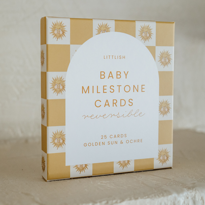 The Beige Collective - Baby Milestone Cards | Golden Sun & Ochre