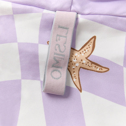 LESIMO - Sand Free Kids Hooded Towel - Star Fish