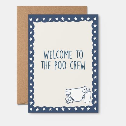 From Rosalie - Poo Crew | Newborn Card | Baby Shower Card | Card For Baby