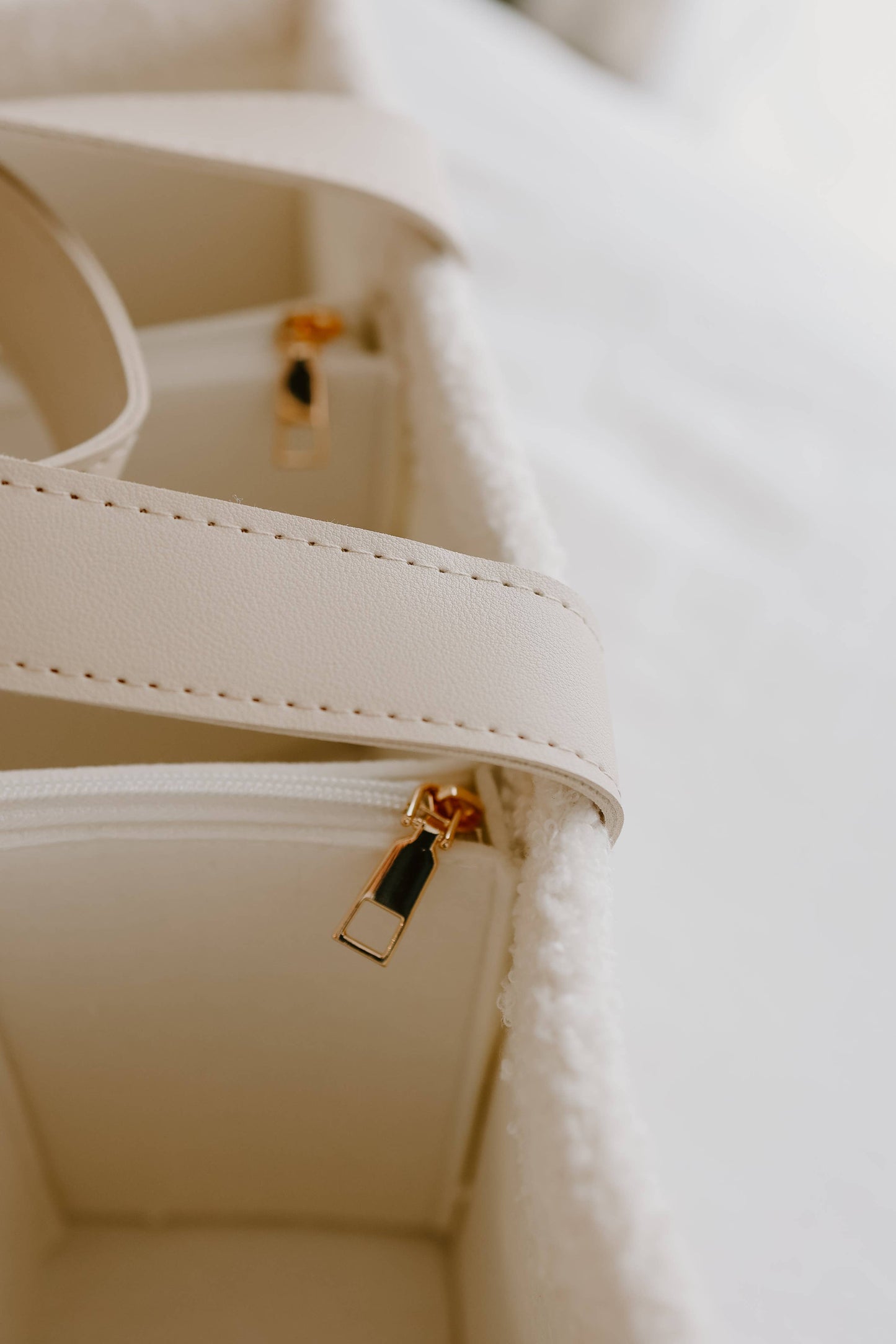 The Beige Collective - Teddy Boucle Nappy Caddy | Cream