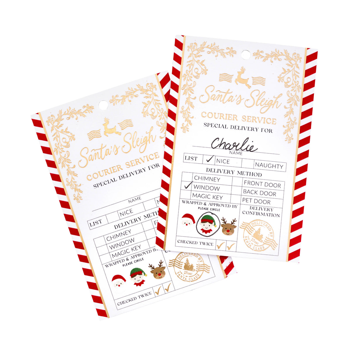 Black Bow Studio - Santa's Sleigh Express Christmas Gift Tags - Set of 6