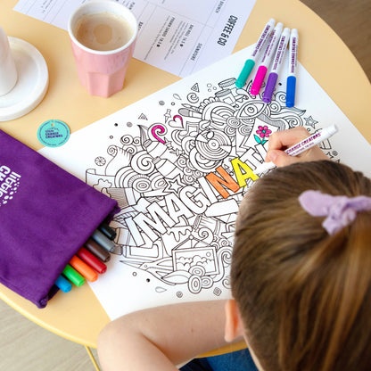 Little Change Creators - IMAGINATION | Reusable Double-sided Colour + Draw Doodle Mat