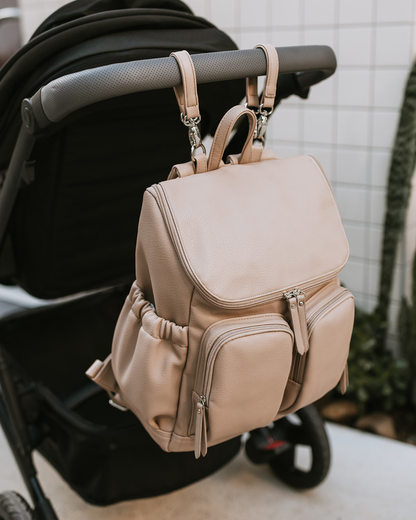OiOi - Signature Nappy Backpack - Oat Dimple Vegan Leather