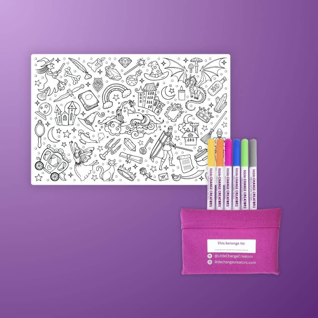 Little Change Creators - MAGIC! Mini Reusable Coloring Kit | Gift for Girls
