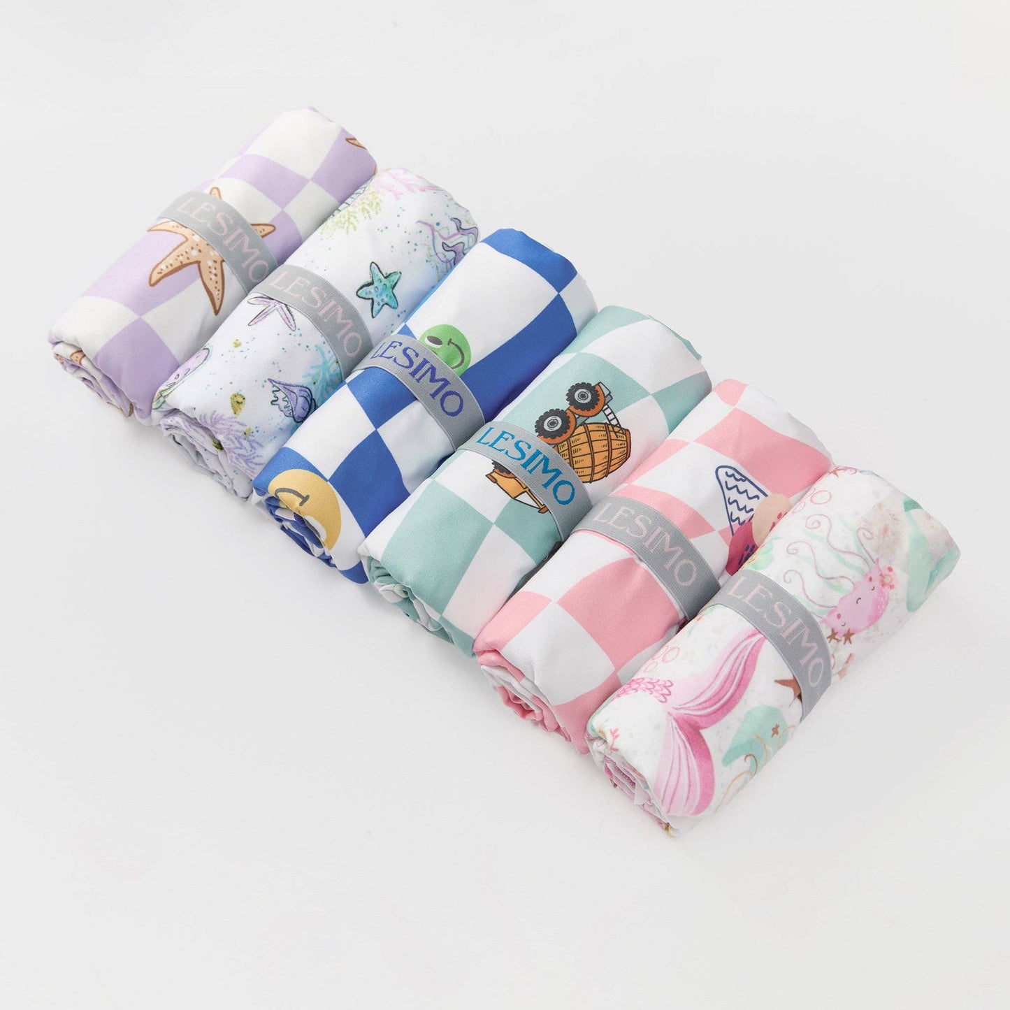LESIMO - Sand Free Kids Hooded Towel - Star Fish