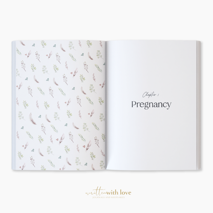 Written With Love - Baby Memory Book with Keepsake Box - Peony Pink