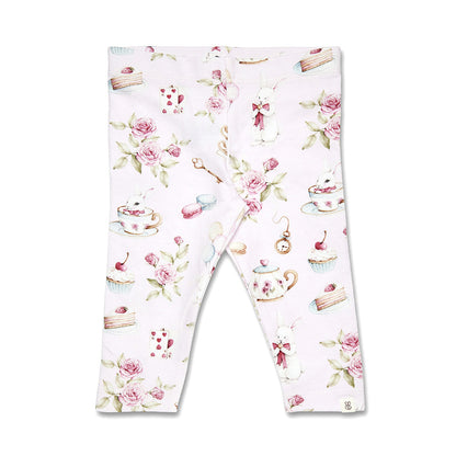 Alice's Tea Party Leggings flatlay