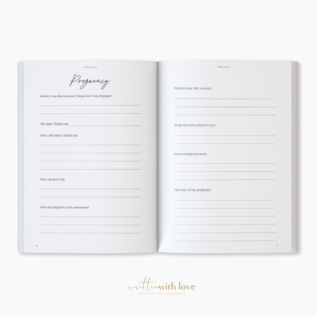 Written With Love - Baby Memory Book with Keepsake Box - Peony Pink