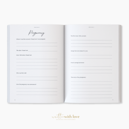 Written With Love - Baby Memory Book with Keepsake Box - Peony Pink