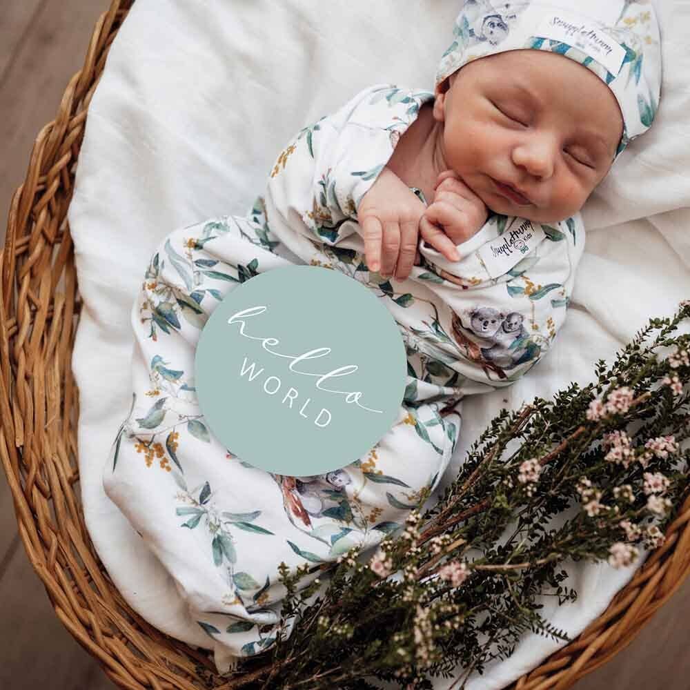 Snuggle Hunny - Eucalypt & Sage Reversible Milestone Cards