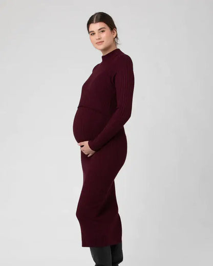 Ripe Maternity - Nella Rib Nursing Knit Dress