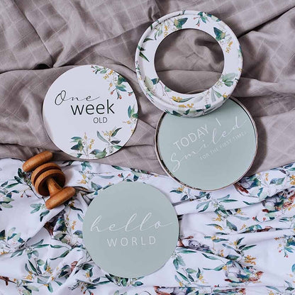 Snuggle Hunny - Eucalypt & Sage Reversible Milestone Cards