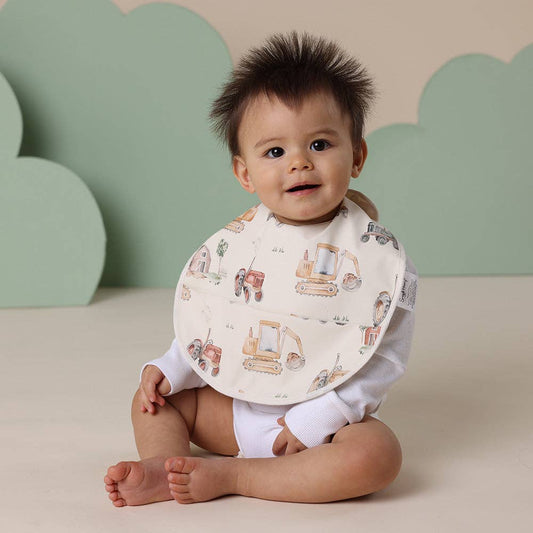 Snuggle Hunny - Diggers & Tractors Snuggle Bib