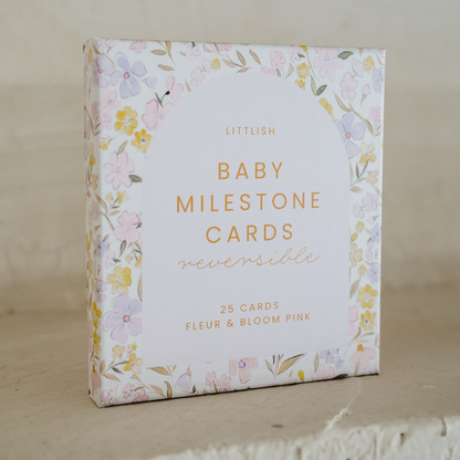 The Beige Collective - Baby Milestone Cards | Fleur & Bloom Pink