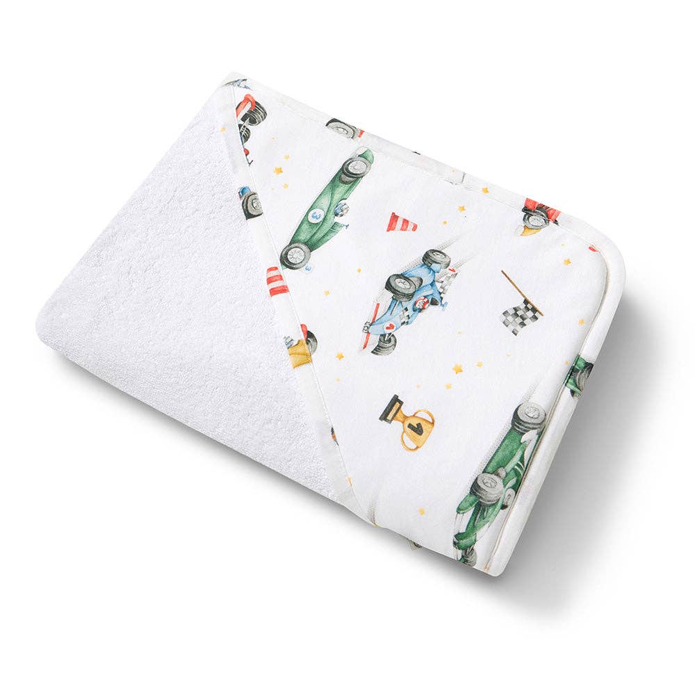 Snuggle Hunny - Little Racers Organic Hooded Baby Towel