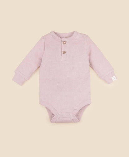 Lūmmi in Colour Babywear - Organic Cotton Waffle Long Sleeve Bodysuit - Lavender