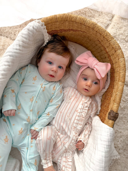 Elke & Indigo - Bamboo/Organic Cotton Growsuit - Bunny Love