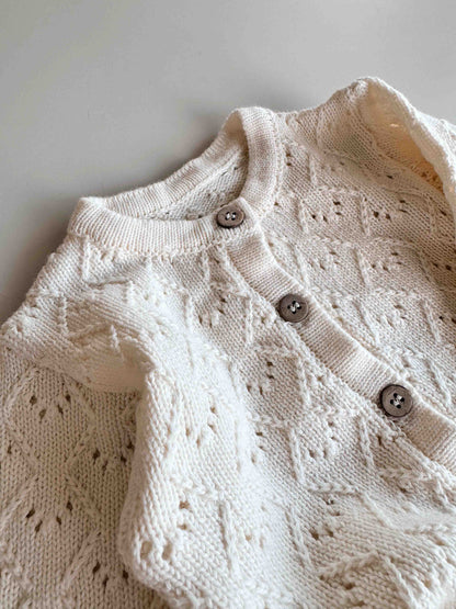 FRECKLES the label - Mila Pointelle Full Romper | Snow