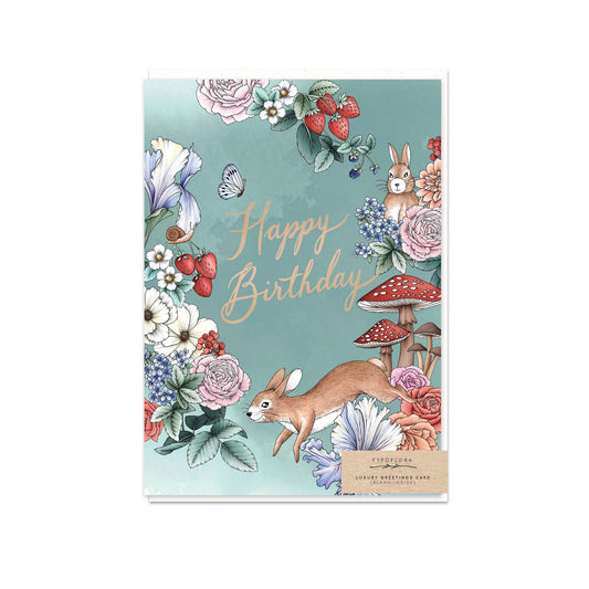 Typoflora - Mushroom Birthday Card