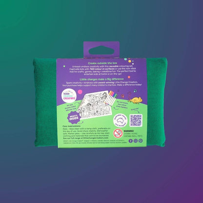 Little Change Creators - WILD! Pocket Reusable Colouring Mat | Animal Activity Gift