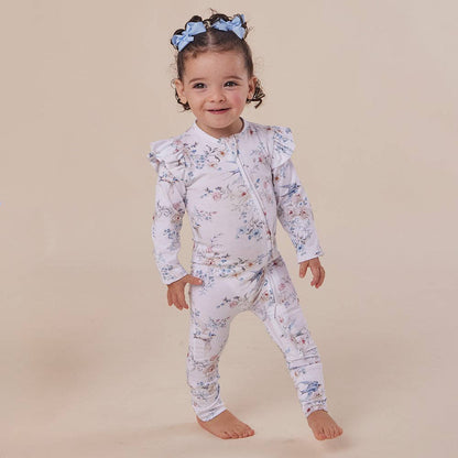 Snuggle Hunny - Sweet Swallows Organic Snugglesuit Convertible Romper