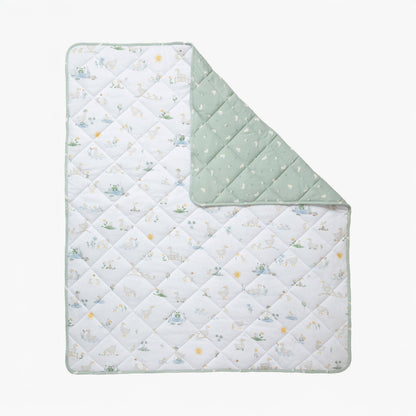 Living Textiles - Organic Jersey Quilted Cot Comforter - Goosey Goosey