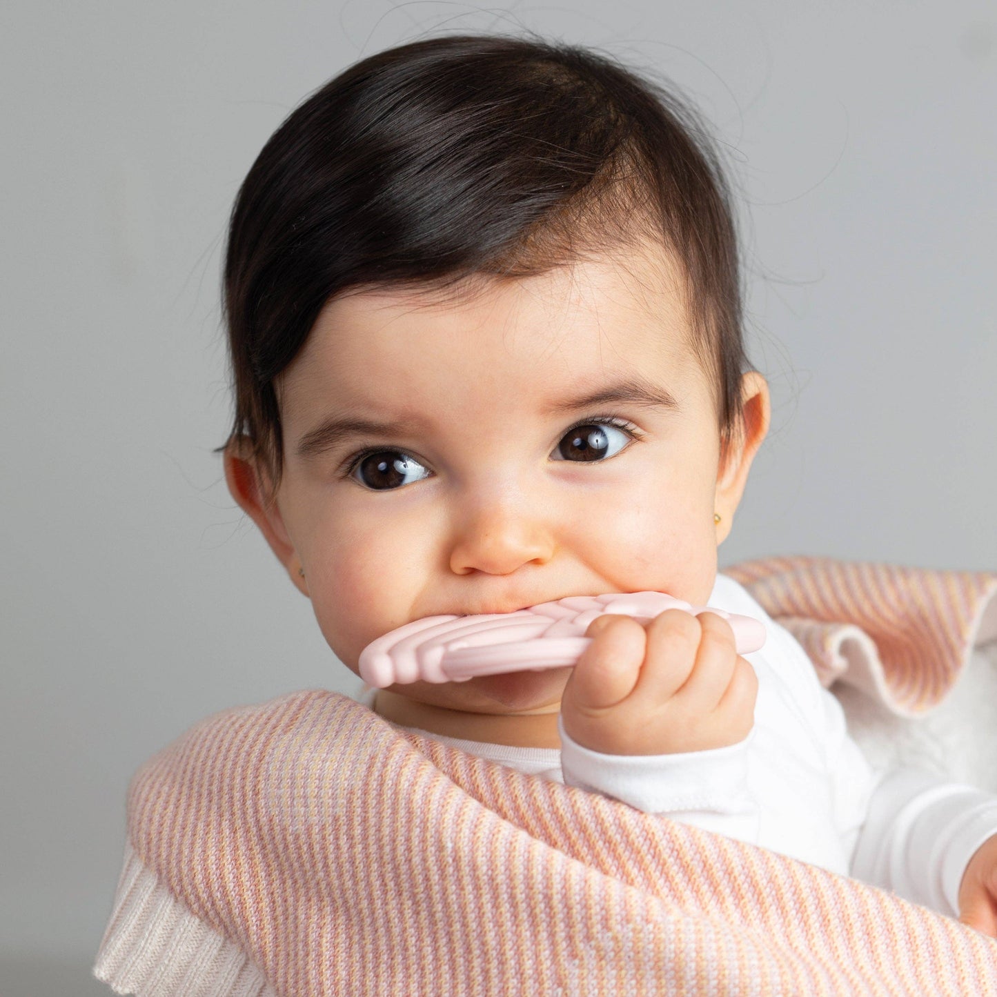 Living Textiles - 2pk Silicone Teether - Stars & Cloud Pink