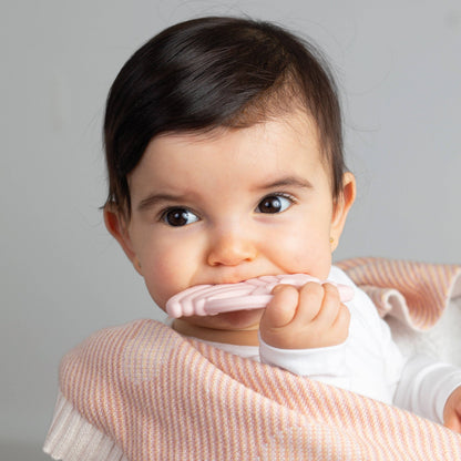 Living Textiles - 2pk Silicone Teether - Stars & Cloud Pink