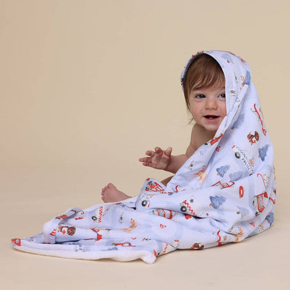 Snuggle Hunny - To The Rescue Organic Hooded Baby Towel