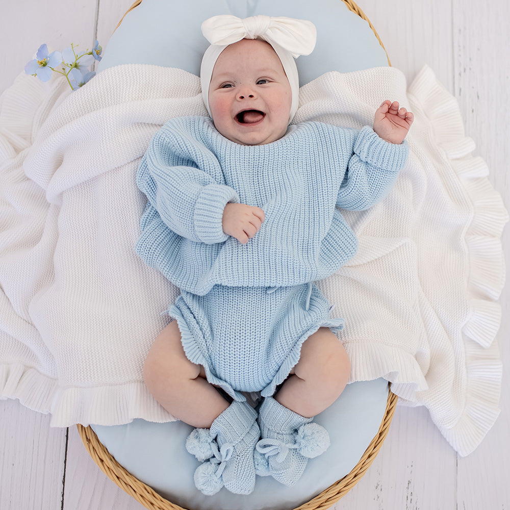 Baby Blue Knit Bloomers