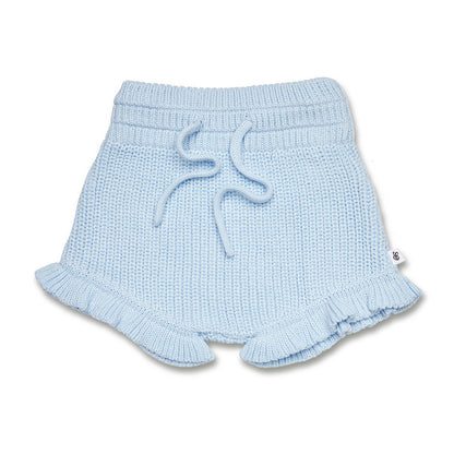 Baby Blue Knit Bloomers flatlay front