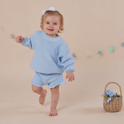 Baby Blue Knit Bloomers