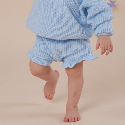 Baby Blue Knit Bloomers