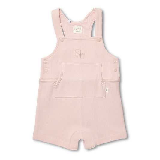 Snuggle Hunny - Baby Pink Organic Joey Overall Shorts