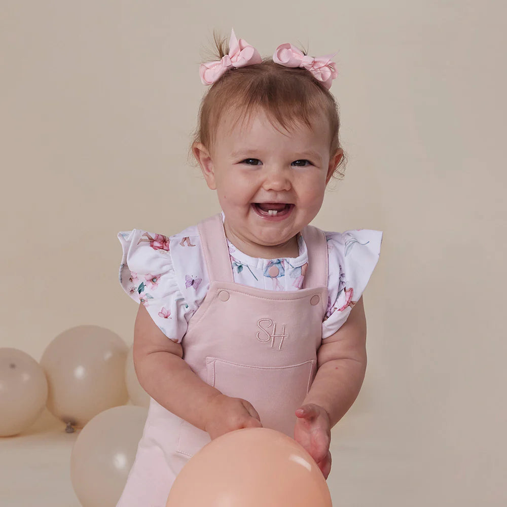 Snuggle Hunny - Baby Pink Organic Joey Overalls